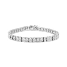 Load image into Gallery viewer, .925 Sterling Silver 1/10 Cttw Diamond 7.25" Link Bracelet (I-J Color, I2-I3 Clarity)