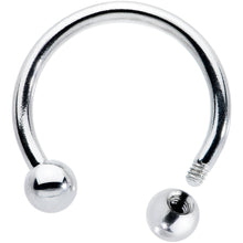 Load image into Gallery viewer, 16G STEEL HORSE SHOE Circular Barbell 3/8 3mm