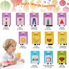 Load image into Gallery viewer, 224 Words Kid Flash Talking Cards