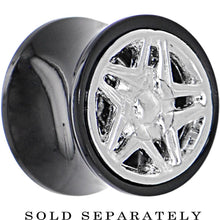 Load image into Gallery viewer, Black Acrylic STAR WHEEL FRAME Saddle Plug 00G to 20mm