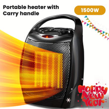 Load image into Gallery viewer, 1500W Portable Ceramic Space Heater with Thermostat & Safety Protection with Carry Handle
