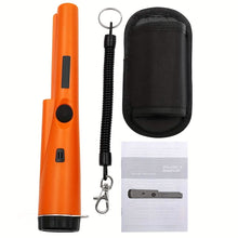 Load image into Gallery viewer, 360° Pinpointer Metal Detector with LED, Vibration & Holster (Orange)