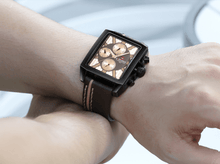 Load image into Gallery viewer, Men's Waterproof Watch With Leather Belt And Chronometers Retro Style Unique Shape Excellent Gift