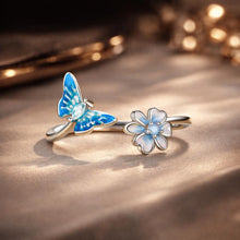 Load image into Gallery viewer, 925 Sterling Silver Opal Nanometer Stone Plated Platinum Ring