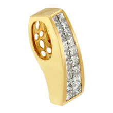 Load image into Gallery viewer, 14K Yellow Gold 1 1/2 cttw Princess Cut Diamond Greek Column Pendant Necklace (G-H, VS1-VS2)