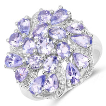 Load image into Gallery viewer, 3.35 Carat Genuine Tanzanite .925 Sterling Silver Ring