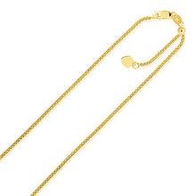 Load image into Gallery viewer, 14k Yellow Gold Adjustable Popcorn Chain 1.3mm
