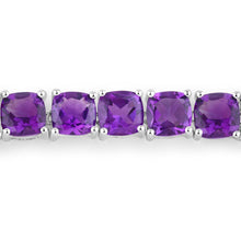 Load image into Gallery viewer, 6.05 Carat Genuine Amethyst .925 Sterling Silver Bracelet