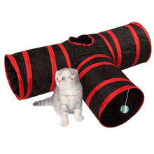 Load image into Gallery viewer, 2/3/4/5 Holes Pet Cat Tunnel Toys Foldable Pet Cat Kitty Training Interactive Fun Toy For Cats Rabbit Animal Play Tunnel Tube For Cats Tunnels for Indoor Cats Cat Tube Collapsible 3 Way Pet Tunnel Great Toy for Cats