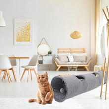Load image into Gallery viewer, 2/3/4/5 Holes Pet Cat Tunnel Toys Foldable Pet Cat Kitty Training Interactive Fun Toy For Cats Rabbit Animal Play Tunnel Tube For Cats Tunnels for Indoor Cats Cat Tube Collapsible 3 Way Pet Tunnel Great Toy for Cats