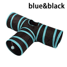 Load image into Gallery viewer, 2/3/4/5 Holes Pet Cat Tunnel Toys Foldable Pet Cat Kitty Training Interactive Fun Toy For Cats Rabbit Animal Play Tunnel Tube For Cats Tunnels for Indoor Cats Cat Tube Collapsible 3 Way Pet Tunnel Great Toy for Cats
