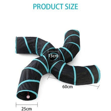 Load image into Gallery viewer, 2/3/4/5 Holes Pet Cat Tunnel Toys Foldable Pet Cat Kitty Training Interactive Fun Toy For Cats Rabbit Animal Play Tunnel Tube For Cats Tunnels for Indoor Cats Cat Tube Collapsible 3 Way Pet Tunnel Great Toy for Cats