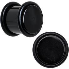 Load image into Gallery viewer, 1/2 Black Acrylic Straight Plug Pair