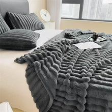 Load image into Gallery viewer, Ultra-Soft Double-Sided Fleece Blanket – Gray (All-Season)