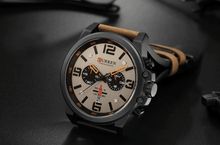 Load image into Gallery viewer, Retro Waterproof Watch With Chronometers Steel Case And Leather Belts Unique Design Excellent Look Perfect Gift For Your Man