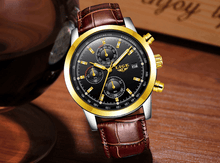 Load image into Gallery viewer, Men's Waterproof Watch With Chronometers Date Display And Fluorescent Pointers Excellent Look Perfect Gift