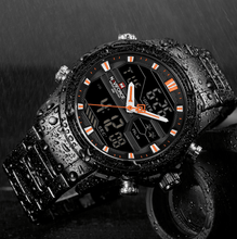 Load image into Gallery viewer, Mens Wrist Watch, Waterproof Analog Digital Watches Multifunction Stainless Steel Business Watches For Man Perfect Gift