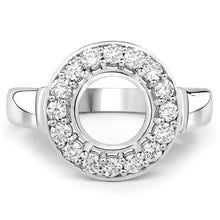 Load image into Gallery viewer, 0.48 Carat Genuine White Diamond 14K White Gold Semi Mount Ring - holds 8.00mm Round Gemstone
