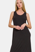 Load image into Gallery viewer, Scoop Neck Wide Strap Tank Dress For Women – Simple & Classic, Comfortable Wide Straps, Flattering Scoop Neckline for Effortless Style