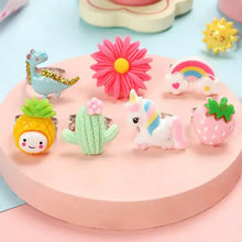 Load image into Gallery viewer, 24 Adorable Pink Sheep Little Girl Jewel Rings