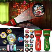 Load image into Gallery viewer, 24 Patterns Christmas Flashlight Projection Lamp