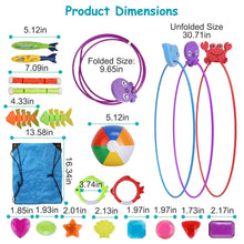 Load image into Gallery viewer, 24-Pieces: Diving Toys Swimming Pool for Aged 3+ Years Old