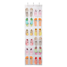 Load image into Gallery viewer, 24-Pocket: Over the Door Shoes Rack Crystal Clear Organizer