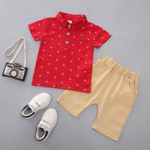 Load image into Gallery viewer, Modern Luxury Baby Boys T shirt And Shorts Anchor Printed Children's Clothing in Elegant Deisgn
