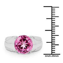 Load image into Gallery viewer, 4.55 Carat Genuine Pink Topaz .925 Sterling Silver Ring