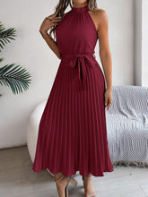 Load image into Gallery viewer, Cute Pink Sleeveless Midi Dress Elegant & Flowy Girls Dress Beautiful Design