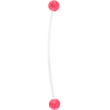 Load image into Gallery viewer, Pregnant Belly Button Ring Clear and Pink Glitter Pack Set