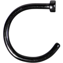 Load image into Gallery viewer, 18G 5/16 Black Anodized Titanium Nose Hoop