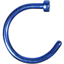 Load image into Gallery viewer, 18G 5/16 Blue Anodized Titanium Nose Hoop