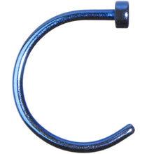 Load image into Gallery viewer, 20G 5/16 Blue Anodized Titanium Nose Hoop