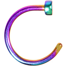 Load image into Gallery viewer, 20G 5/16 Rainbow Anodized Titanium Nose Hoop