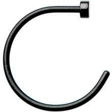 Load image into Gallery viewer, 20G 3/8 Black Anodized Titanium Nose Hoop