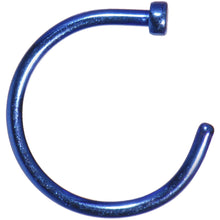 Load image into Gallery viewer, 20G 3/8 Blue Anodized Titanium Nose Hoop
