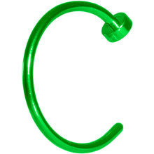 Load image into Gallery viewer, 20G 3/8 Green Anodized Titanium Nose Hoop