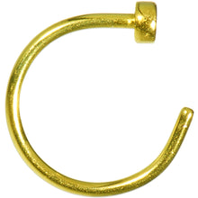 Load image into Gallery viewer, 20G 3/8 Yellow Anodized Titanium Nose Hoop