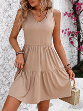 Load image into Gallery viewer, V-Neck Sleeveless Mini Dress Charming Design Women Dress Lightweight Dress For Girls