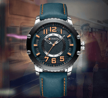 Load image into Gallery viewer, Men's Waterproof Sport Watch With Leather Belts And Large Numbers Details Unique Design Perfect Gift