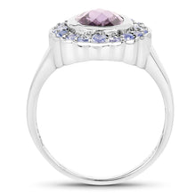 Load image into Gallery viewer, 2.53 Carat Genuine Amethyst and Tanzanite .925 Sterling Silver Ring