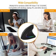 Load image into Gallery viewer, 2.4G Wireless Vertical Mouse Ergonomic Optical Mice