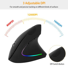 Load image into Gallery viewer, 2.4G Wireless Vertical Mouse Ergonomic Optical Mice