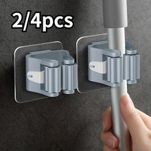 Load image into Gallery viewer, 2/4PCS Home Storage Rack Bathroom Suction Hanging Pipe Traceless Hooks Wall Mounted Mop Organizer Holder Waterproof Broom Hanger Storage Rack Bathroom Suction Hanging Pipe Traceless Hooks Wall Mounted Mop Organizer Holder