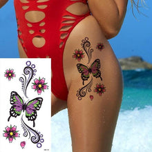 Load image into Gallery viewer, 25 Sheets Flower Rose Luxury Tattoos Waterproof Temporary Sticker 3D Rose Flower Tattoos Body Art Arm Fake Tatoo For Womens