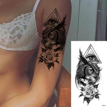 Load image into Gallery viewer, 25 Sheets Flower Rose Luxury Tattoos Waterproof Temporary Sticker 3D Rose Flower Tattoos Body Art Arm Fake Tatoo For Womens