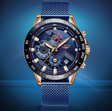 Load image into Gallery viewer, Men's Sports Waterproof Watch With Stainless Steel Bracelet Unique Design Perfect Gift For Your Man