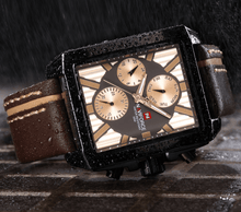 Load image into Gallery viewer, Men's Waterproof Watch With Leather Belt And Chronometers Retro Style Unique Shape Excellent Gift