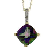 Load image into Gallery viewer, Treated Topaz Diamond Fashion Pendants 10KT Yellow Gold